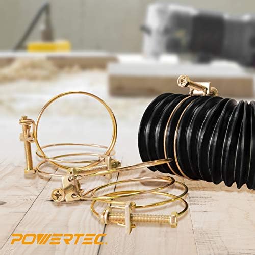 PowerTec 70215-P2 2 אינץ 'מהדק צינור חוט כפול | 10 חבילות, זהב